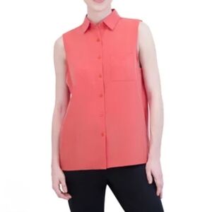 GAIAM Women's Coral Sleeveless Blouse Size Small Lightweight Stretch Woven